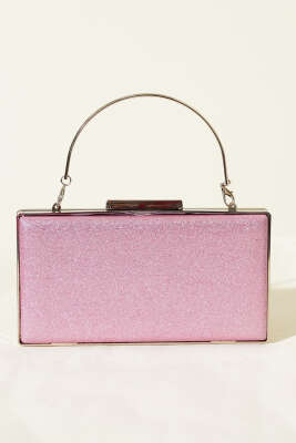 Simli Kadın Portföy Çanta Pembe - Kol Çantası