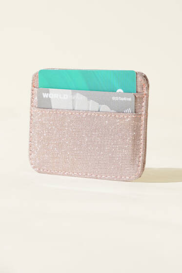 Simli Kartlık Pudra - Cüzdan&Kartlık