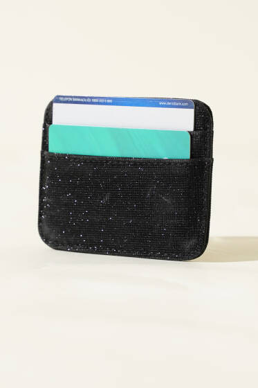 Simli Kartlık Siyah - Cüzdan&Kartlık