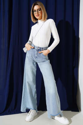 Sıra Taşlı Kaşkorse Body Beyaz - Kadın Giyim Modelleri