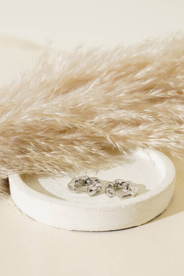 Sıralı Damla Küpe Gümüş - Küpe