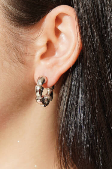 Sıralı Damla Küpe Gümüş - Küpe