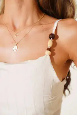 Sırtı Bağlamalı Askılı Elbise Taş - Kadın Giyim Modelleri