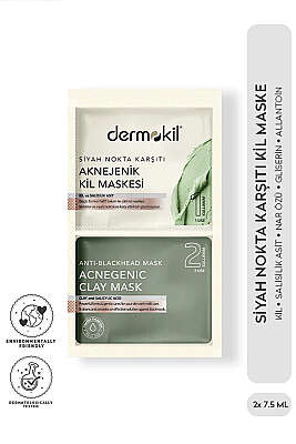 Siyah Nokta Karşıtı Akjenik Kil Maske 2 x 7.5 ml - CİLT BAKIM&KOZMETİK