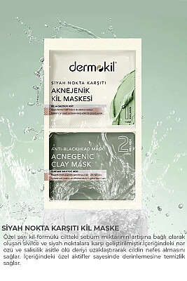 Siyah Nokta Karşıtı Akjenik Kil Maske 2 x 7.5 ml - CİLT BAKIM&KOZMETİK