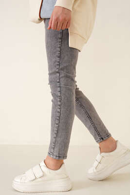 Skinny Jean Pantolon Gri - Kot Pantolon