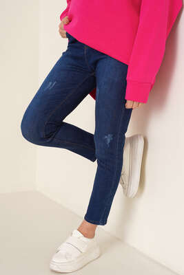 Skinny Jean Pantolon Koyu Kot 