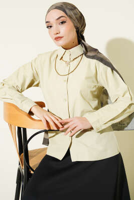 Slim Fit Basic Kısa Gömlek Adaçay - SAS