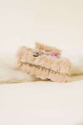 Smile Figürlü Peluş Mandal Toka Vizon - Toka