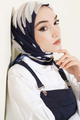 Soft Floral Baskılı Pamuklu Eşarp Parlement - Başörtüsü