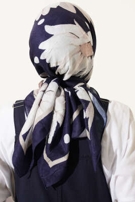 Soft Floral Baskılı Pamuklu Eşarp Parlement - Başörtüsü