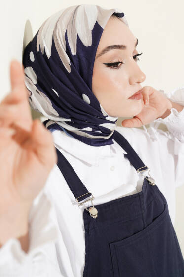 Soft Floral Baskılı Pamuklu Eşarp Parlement - Yılın Fırsatı