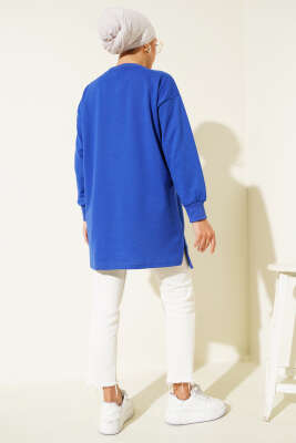 Something Baskılı İki İp Tunik Saks - 100-300 TL Ürünler