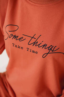 Somethings Baskılı Tunik Kiremit - Tunik