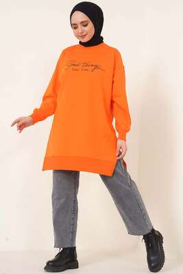 Somethings Baskılı Tunik Oranj - Tunik