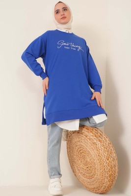 Somethings Baskılı Tunik Saks - Tunik