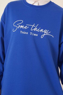 Somethings Baskılı Tunik Saks - Tunik
