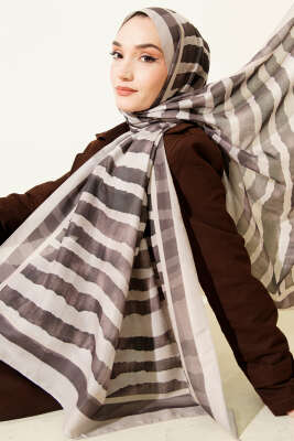 Stick Desen Lina Şal Bej - Başörtüsü