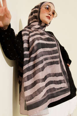 Stick Desen Lina Şal Pudra - Başörtüsü