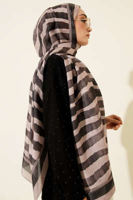 Stick Desen Lina Şal Pudra - Başörtüsü