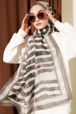 Stick Desen Lina Şal Soft Kahve - MODA KAŞMİR