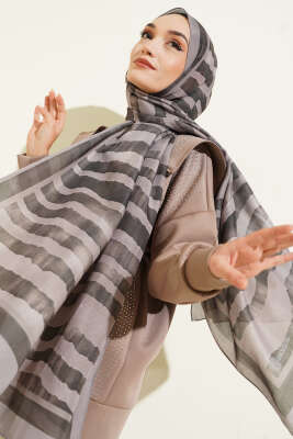 Stick Desen Lina Şal Taş - Başörtüsü