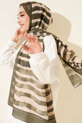 Stick Desen Lina Şal Zümrüt 