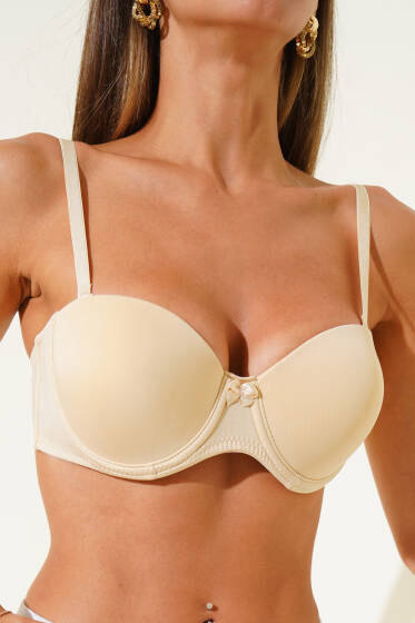 Straplez Desteksiz Sütyen Ten - Desteksiz Sütyen