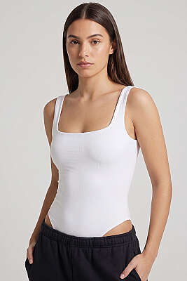 String Çıtçıtlı Body Beyaz 