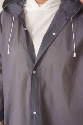 Su Geçirmez Yağmurluk Gri - Yeni Tesettür Giyim