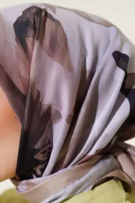 Su Gölgesi Desenli Eşarp Nefti - Başörtüsü