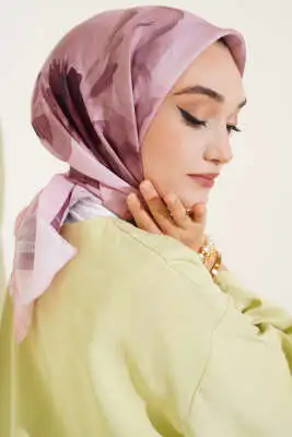 Su Gölgesi Desenli Eşarp Pembe 