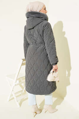 Su Yolu Kapitone Fermuarlı Mont Füme - Mont