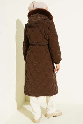 Su Yolu Kapitone Fermuarlı Mont Kahve - Mont