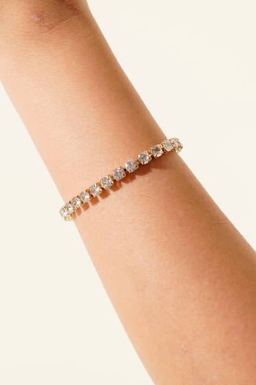 Su Yolu Taşlı Bileklik Gold - Günün Seçilenleri