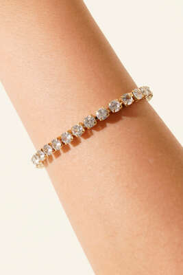 Su Yolu Taşlı Bileklik Gold - Günün Seçilenleri