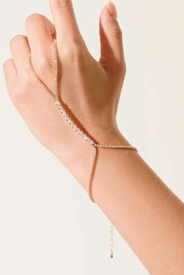 Su Yolu Taşlı Şahmeran Bileklik Gold - DEMİR BİJUTERİ