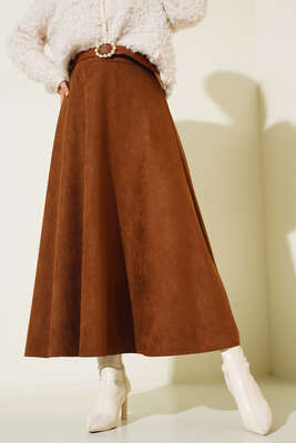 Süet Mevlana Etek Taba - 300-500 TL Ürünler