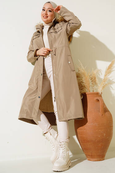 Süs Cepli Kaban Bej - Kaban