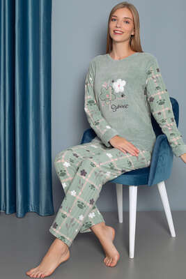 Sweet Doğalgaz Faturası Düşüren Pijama Takımı Mint - Thumbnail