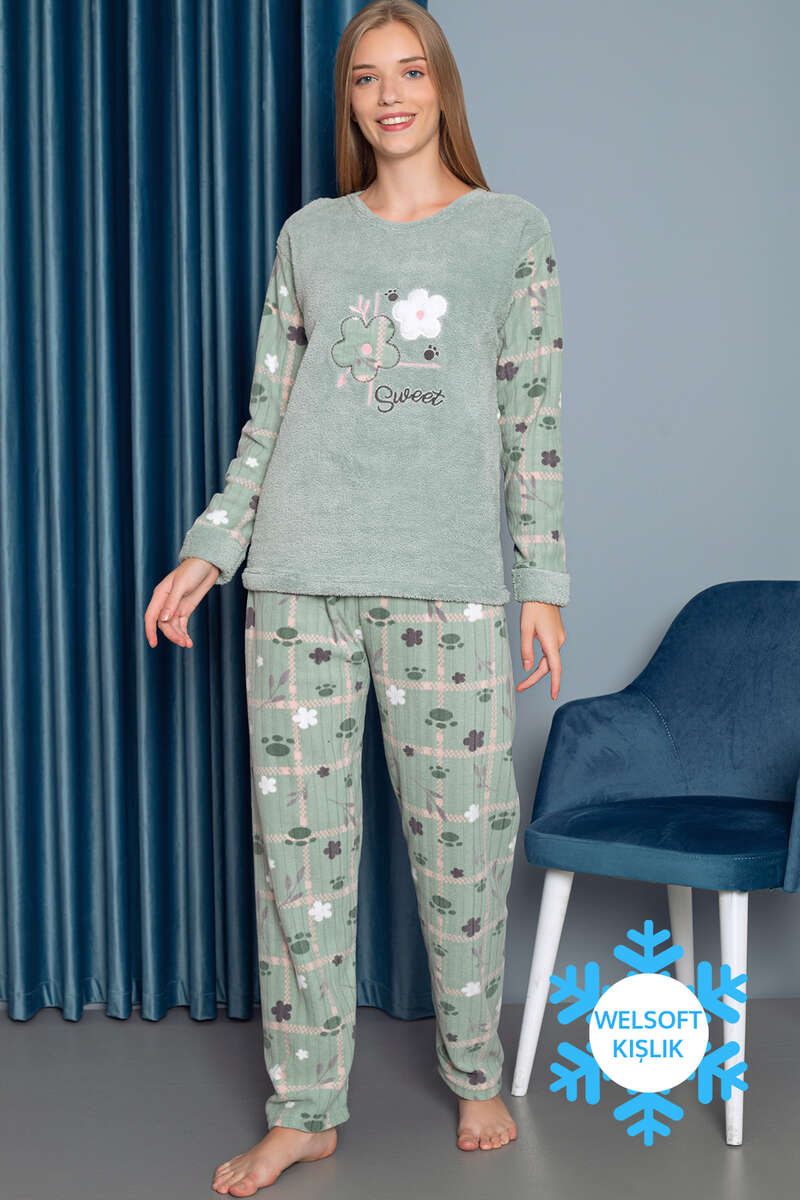 Sweet Doğalgaz Faturası Düşüren Pijama Takımı Mint