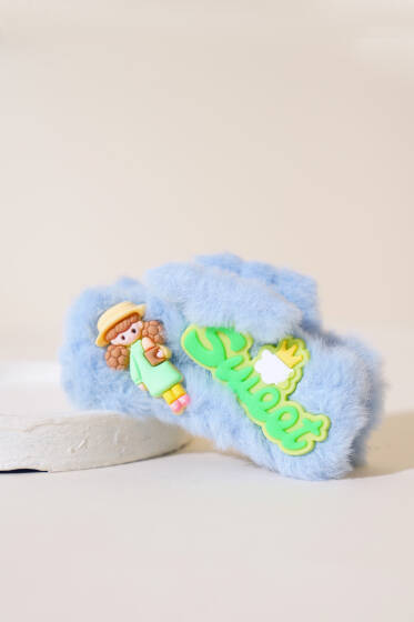 Sweet Peluş Mandal Toka Mavi - Takı - Bijüteri