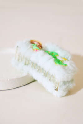 Sweet Peluş Mandal Toka Mint - Takı Bijüteri