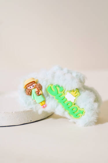 Sweet Peluş Mandal Toka Mint - Toka