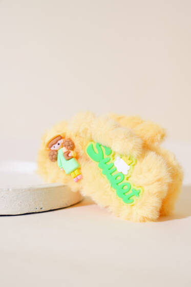 Sweet Peluş Mandal Toka Sarı - Toka