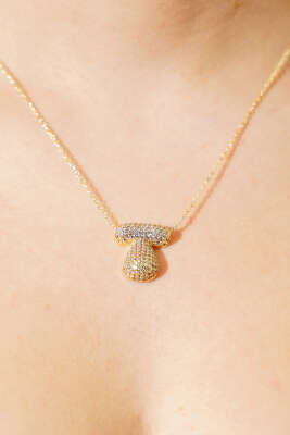 T Harfli Taşlı Kolye - KONYALI BİJUTERİ