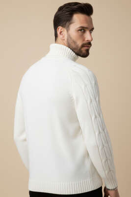 Tam Balıkçı Erkek Triko Kazak Ekru - Günün Seçilenleri