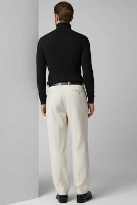 Tam Balıkçı Yaka Triko Erkek Kazak Siyah - Yılın Fırsatı