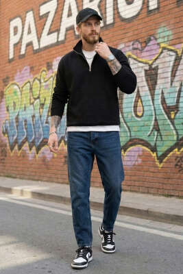 Tapered Fit Erkek Pantolon Yeşil Tint - Erkek Pantolon