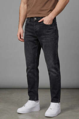 Tapered Fit Kot Erkek Pantolon Siyah - Babalar Günü